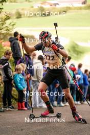 15.10.2022, Arcon, France (FRA): Florent Gabriel (BEL) - Biathlon Samse Summer Tour, sprint, Arcon (FRA). www.nordicfocus.com. © Thibaut/NordicFocus. Every downloaded picture is fee-liable.