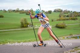 15.10.2022, Arcon, France (FRA): Emma Lefevre (FRA) - Biathlon Samse Summer Tour, sprint, Arcon (FRA). www.nordicfocus.com. © Thibaut/NordicFocus. Every downloaded picture is fee-liable.