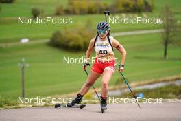 15.10.2022, Arcon, France (FRA): Ludmilla Roche (FRA) - Biathlon Samse Summer Tour, sprint, Arcon (FRA). www.nordicfocus.com. © Thibaut/NordicFocus. Every downloaded picture is fee-liable.