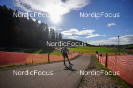 15.10.2022, Arcon, France (FRA): Robin Valleix (FRA) - Biathlon Samse Summer Tour, sprint, Arcon (FRA). www.nordicfocus.com. © Thibaut/NordicFocus. Every downloaded picture is fee-liable.
