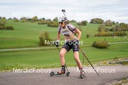 15.10.2022, Arcon, France (FRA): Chloe Chevalier (FRA) - Biathlon Samse Summer Tour, sprint, Arcon (FRA). www.nordicfocus.com. © Thibaut/NordicFocus. Every downloaded picture is fee-liable.