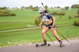 15.10.2022, Arcon, France (FRA): Caroline Lebay (FRA) - Biathlon Samse Summer Tour, sprint, Arcon (FRA). www.nordicfocus.com. © Thibaut/NordicFocus. Every downloaded picture is fee-liable.