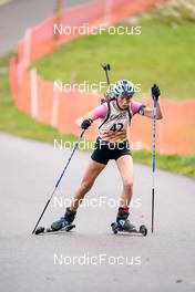 15.10.2022, Arcon, France (FRA): Lisa Siberchicot (FRA) - Biathlon Samse Summer Tour, sprint, Arcon (FRA). www.nordicfocus.com. © Thibaut/NordicFocus. Every downloaded picture is fee-liable.