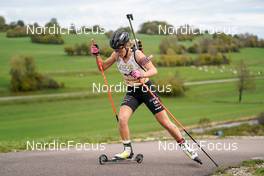 15.10.2022, Arcon, France (FRA): Oceane Michelon (FRA) - Biathlon Samse Summer Tour, sprint, Arcon (FRA). www.nordicfocus.com. © Thibaut/NordicFocus. Every downloaded picture is fee-liable.