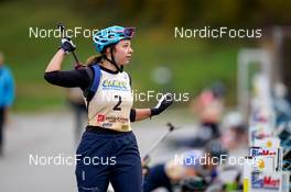 15.10.2022, Arcon, France (FRA): Lara Lecoultre (FRA) - Biathlon Samse Summer Tour, sprint, Arcon (FRA). www.nordicfocus.com. © Thibaut/NordicFocus. Every downloaded picture is fee-liable.