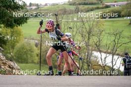 15.10.2022, Arcon, France (FRA): Bambou Pallud (FRA) - Biathlon Samse Summer Tour, sprint, Arcon (FRA). www.nordicfocus.com. © Thibaut/NordicFocus. Every downloaded picture is fee-liable.