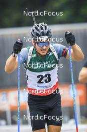 28.08.2022, Ruhpolding, Germany (GER): Joscha Burkhalter (SUI) - IBU Summer Biathlon World Championships, mass men, Ruhpolding (GER). www.nordicfocus.com. © Manzoni/NordicFocus. Every downloaded picture is fee-liable.