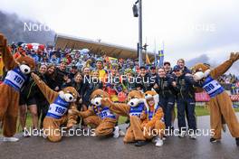 28.08.2022, Ruhpolding, Germany (GER): Martin Ponsiluoma (SWE), Sebastian Samuelsson (SWE), (l-r) - IBU Summer Biathlon World Championships, mass men, Ruhpolding (GER). www.nordicfocus.com. © Manzoni/NordicFocus. Every downloaded picture is fee-liable.