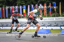 28.08.2022, Ruhpolding, Germany (GER): Justus Strelow (GER) - IBU Summer Biathlon World Championships, mass men, Ruhpolding (GER). www.nordicfocus.com. © Manzoni/NordicFocus. Every downloaded picture is fee-liable.