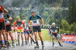 28.08.2022, Ruhpolding, Germany (GER): Martin Ponsiluoma (SWE), Vladimir Iliev (BUL), (l-r) - IBU Summer Biathlon World Championships, mass men, Ruhpolding (GER). www.nordicfocus.com. © Manzoni/NordicFocus. Every downloaded picture is fee-liable.