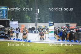 28.08.2022, Ruhpolding, Germany (GER): Event Feature: Start of mens race - IBU Summer Biathlon World Championships, mass men, Ruhpolding (GER). www.nordicfocus.com. © Manzoni/NordicFocus. Every downloaded picture is fee-liable.