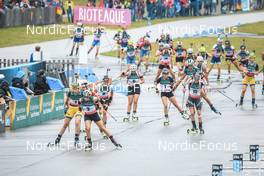 28.08.2022, Ruhpolding, Germany (GER): Elvira Oeberg (SWE), Dorothea Wierer (ITA), Denise Herrmann (GER), Paulina Batovska Fialkova (SVK), Elisa Gasparin (SUI), (l-r) - IBU Summer Biathlon World Championships, mass women, Ruhpolding (GER). www.nordicfocus.com. © Manzoni/NordicFocus. Every downloaded picture is fee-liable.