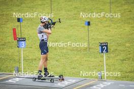 28.08.2022, Ruhpolding, Germany (GER): Maxime Germain (USA) - IBU Summer Biathlon World Championships, pursuit junior men, Ruhpolding (GER). www.nordicfocus.com. © Manzoni/NordicFocus. Every downloaded picture is fee-liable.