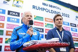 28.08.2022, Ruhpolding, Germany (GER): Olle Dahlin (SWE), IBU President - IBU Summer Biathlon World Championships, pursuit junior women, Ruhpolding (GER). www.nordicfocus.com. © Manzoni/NordicFocus. Every downloaded picture is fee-liable.