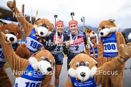 28.08.2022, Ruhpolding, Germany (GER): Johanna Puff (GER), Selina Marie Kastl (GER), (l-r) - IBU Summer Biathlon World Championships, pursuit junior women, Ruhpolding (GER). www.nordicfocus.com. © Manzoni/NordicFocus. Every downloaded picture is fee-liable.