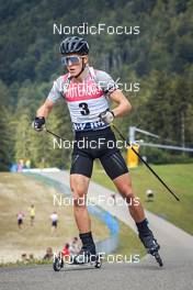 27.08.2022, Ruhpolding, Germany (GER): Titus Clark (GBR) - IBU Summer Biathlon World Championships, sprint junior men, Ruhpolding (GER). www.nordicfocus.com. © Manzoni/NordicFocus. Every downloaded picture is fee-liable.
