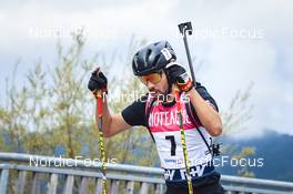 27.08.2022, Ruhpolding, Germany (GER): Cesar Beauvais (BEL) - IBU Summer Biathlon World Championships, sprint junior men, Ruhpolding (GER). www.nordicfocus.com. © Manzoni/NordicFocus. Every downloaded picture is fee-liable.
