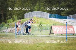 27.08.2022, Ruhpolding, Germany (GER): Lena Repinc (SLO), Ema Kapustova (SVK), (l-r) - IBU Summer Biathlon World Championships, sprint junior women, Ruhpolding (GER). www.nordicfocus.com. © Manzoni/NordicFocus. Every downloaded picture is fee-liable.