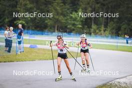 27.08.2022, Ruhpolding, Germany (GER): Johanna Puff (GER), Selina Grotian (GER), (l-r) - IBU Summer Biathlon World Championships, sprint junior women, Ruhpolding (GER). www.nordicfocus.com. © Manzoni/NordicFocus. Every downloaded picture is fee-liable.