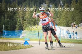 27.08.2022, Ruhpolding, Germany (GER): Gantulga Otgondavaa (MGL), Sergey Sirik (KAZ), (l-r) - IBU Summer Biathlon World Championships, sprint men, Ruhpolding (GER). www.nordicfocus.com. © Manzoni/NordicFocus. Every downloaded picture is fee-liable.