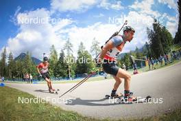 27.08.2022, Ruhpolding, Germany (GER): Anton Dudchenko (UKR), Artem Pryma (UKR), (l-r) - IBU Summer Biathlon World Championships, sprint men, Ruhpolding (GER). www.nordicfocus.com. © Manzoni/NordicFocus. Every downloaded picture is fee-liable.