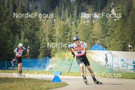 27.08.2022, Ruhpolding, Germany (GER): Kristo Siimer (EST), Rene Zahkna (EST), (l-r) - IBU Summer Biathlon World Championships, sprint men, Ruhpolding (GER). www.nordicfocus.com. © Manzoni/NordicFocus. Every downloaded picture is fee-liable.
