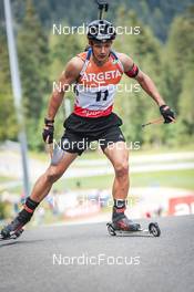 27.08.2022, Ruhpolding, Germany (GER): Tommaso Giacomel (ITA) - IBU Summer Biathlon World Championships, sprint men, Ruhpolding (GER). www.nordicfocus.com. © Manzoni/NordicFocus. Every downloaded picture is fee-liable.