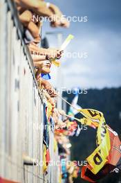 27.08.2022, Ruhpolding, Germany (GER): Event Feature: Fans - IBU Summer Biathlon World Championships, sprint men, Ruhpolding (GER). www.nordicfocus.com. © Manzoni/NordicFocus. Every downloaded picture is fee-liable.