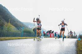 27.08.2022, Ruhpolding, Germany (GER): Dunja Zdouc (AUT), Yelizaveta Beletskaya (KAZ), (l-r) - IBU Summer Biathlon World Championships, sprint women, Ruhpolding (GER). www.nordicfocus.com. © Manzoni/NordicFocus. Every downloaded picture is fee-liable.