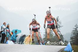 27.08.2022, Ruhpolding, Germany (GER): Dorothea Wierer (ITA), Anika Kozica (CRO), (l-r) - IBU Summer Biathlon World Championships, sprint women, Ruhpolding (GER). www.nordicfocus.com. © Manzoni/NordicFocus. Every downloaded picture is fee-liable.