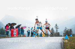 27.08.2022, Ruhpolding, Germany (GER): Yuliia Dzhima (UKR), Elisa Gasparin (SUI), (l-r) - IBU Summer Biathlon World Championships, sprint women, Ruhpolding (GER). www.nordicfocus.com. © Manzoni/NordicFocus. Every downloaded picture is fee-liable.