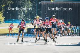25.08.2022, Ruhpolding, Germany (GER): Fabian Kaskel (GER), Tomas Mikyska (CZE), (l-r) - IBU Summer Biathlon World Championships, super sprint junior men, Ruhpolding (GER). www.nordicfocus.com. © Manzoni/NordicFocus. Every downloaded picture is fee-liable.