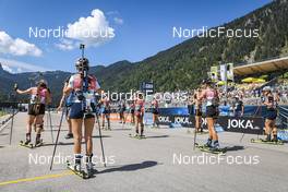 25.08.2022, Ruhpolding, Germany (GER): Event Feature: Start of junior womens race - IBU Summer Biathlon World Championships, super sprint junior women, Ruhpolding (GER). www.nordicfocus.com. © Manzoni/NordicFocus. Every downloaded picture is fee-liable.