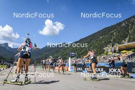 25.08.2022, Ruhpolding, Germany (GER): Event Feature: Start of junior womens race - IBU Summer Biathlon World Championships, super sprint junior women, Ruhpolding (GER). www.nordicfocus.com. © Manzoni/NordicFocus. Every downloaded picture is fee-liable.