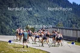 25.08.2022, Ruhpolding, Germany (GER): Event Feature: Group of competitors - IBU Summer Biathlon World Championships, super sprint junior women, Ruhpolding (GER). www.nordicfocus.com. © Manzoni/NordicFocus. Every downloaded picture is fee-liable.