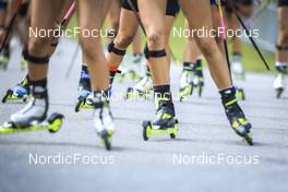 25.08.2022, Ruhpolding, Germany (GER): Event Feature: Detail of the shoes - IBU Summer Biathlon World Championships, super sprint junior women, Ruhpolding (GER). www.nordicfocus.com. © Manzoni/NordicFocus. Every downloaded picture is fee-liable.