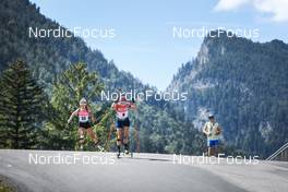 25.08.2022, Ruhpolding, Germany (GER): Selina Grotian (GER), Tereza Jandova (CZE), (l-r) - IBU Summer Biathlon World Championships, super sprint junior women, Ruhpolding (GER). www.nordicfocus.com. © Manzoni/NordicFocus. Every downloaded picture is fee-liable.