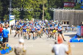 26.08.2022, Ruhpolding, Germany (GER): Event Feature: Start of mens race - IBU Summer Biathlon World Championships, super sprint men, Ruhpolding (GER). www.nordicfocus.com. © Manzoni/NordicFocus. Every downloaded picture is fee-liable.