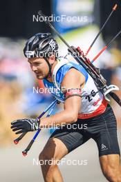 26.08.2022, Ruhpolding, Germany (GER): Joscha Burkhalter (SUI) - IBU Summer Biathlon World Championships, super sprint men, Ruhpolding (GER). www.nordicfocus.com. © Manzoni/NordicFocus. Every downloaded picture is fee-liable.
