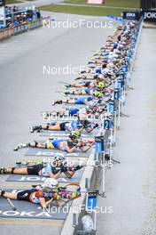 26.08.2022, Ruhpolding, Germany (GER): Marketa Davidova (CZE), Anna Weidel (GER), Linn Persson (SWE), (l-r) - IBU Summer Biathlon World Championships, super sprint women, Ruhpolding (GER). www.nordicfocus.com. © Manzoni/NordicFocus. Every downloaded picture is fee-liable.