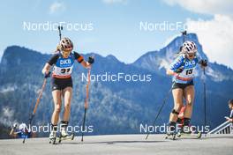 26.08.2022, Ruhpolding, Germany (GER): Ivona Fialkova (SVK), Johanna Talihaerm (EST), (l-r) - IBU Summer Biathlon World Championships, super sprint women, Ruhpolding (GER). www.nordicfocus.com. © Manzoni/NordicFocus. Every downloaded picture is fee-liable.