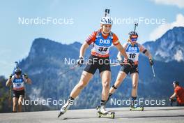 26.08.2022, Ruhpolding, Germany (GER): Lucie Charvatova (CZE), Franziska Hildebrand (GER), (l-r) - IBU Summer Biathlon World Championships, super sprint women, Ruhpolding (GER). www.nordicfocus.com. © Manzoni/NordicFocus. Every downloaded picture is fee-liable.