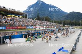 26.08.2022, Ruhpolding, Germany (GER): Event Feature: Start of womens race - IBU Summer Biathlon World Championships, super sprint women, Ruhpolding (GER). www.nordicfocus.com. © Manzoni/NordicFocus. Every downloaded picture is fee-liable.
