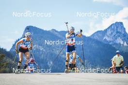 26.08.2022, Ruhpolding, Germany (GER): Elisa Gasparin (SUI), Mari Eder (FIN), (l-r) - IBU Summer Biathlon World Championships, super sprint women, Ruhpolding (GER). www.nordicfocus.com. © Manzoni/NordicFocus. Every downloaded picture is fee-liable.