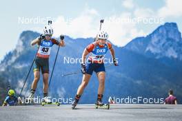 26.08.2022, Ruhpolding, Germany (GER): Lidiia Zhurauskaite (LTU), Tereza Vinklarkova (CZE), (l-r) - IBU Summer Biathlon World Championships, super sprint women, Ruhpolding (GER). www.nordicfocus.com. © Manzoni/NordicFocus. Every downloaded picture is fee-liable.