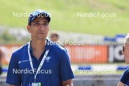 24.08.2022, Ruhpolding, Germany (GER): Christian Winkler (GER), IBU Communications Director - IBU Summer Biathlon World Championships, training, Ruhpolding (GER). www.nordicfocus.com. © Manzoni/NordicFocus. Every downloaded picture is fee-liable.