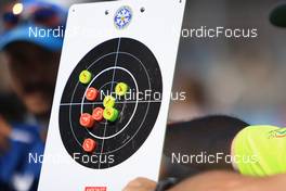 24.08.2022, Ruhpolding, Germany (GER): Event Feature: Target board - IBU Summer Biathlon World Championships, training, Ruhpolding (GER). www.nordicfocus.com. © Manzoni/NordicFocus. Every downloaded picture is fee-liable.