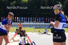 24.08.2022, Ruhpolding, Germany (GER): Paulina Fialkova (SVK), Ivona Fialkova (SVK), (l-r) - IBU Summer Biathlon World Championships, training, Ruhpolding (GER). www.nordicfocus.com. © Manzoni/NordicFocus. Every downloaded picture is fee-liable.