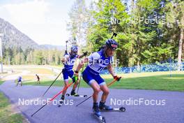 24.08.2022, Ruhpolding, Germany (GER): Olli Hiidensalo (FIN), Heikki Laitinen (FIN), (l-r) - IBU Summer Biathlon World Championships, Team Finland in the new Noname dress, Ruhpolding (GER). www.nordicfocus.com. © Manzoni/NordicFocus. Every downloaded picture is fee-liable.