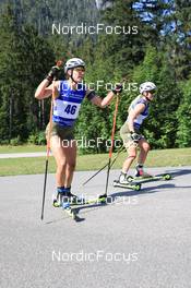 24.08.2022, Ruhpolding, Germany (GER): Deedra Irwin (USA), Chloe Levins (USA), (l-r) - IBU Summer Biathlon World Championships, training, Ruhpolding (GER). www.nordicfocus.com. © Manzoni/NordicFocus. Every downloaded picture is fee-liable.